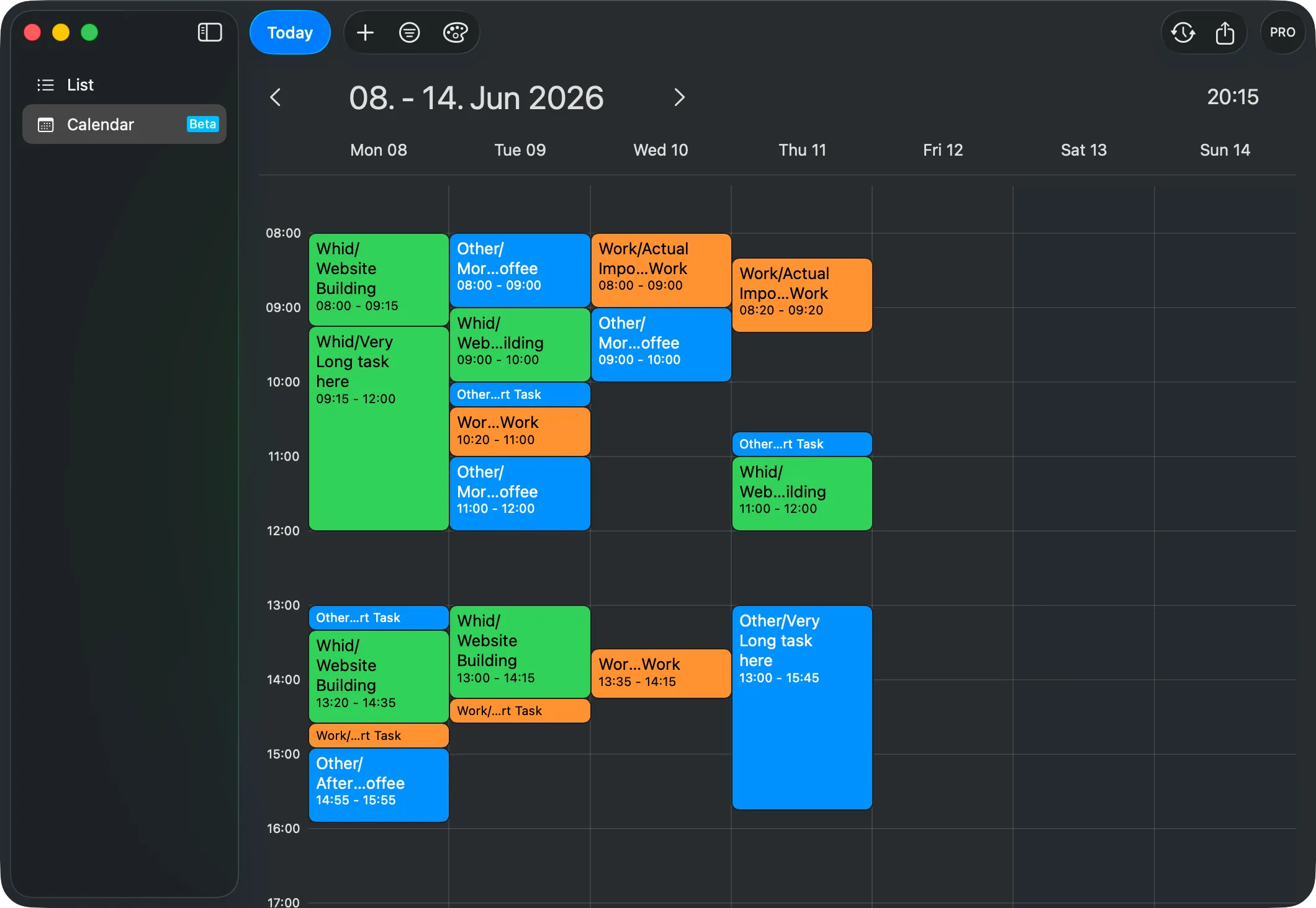 See Your Week at a Glance